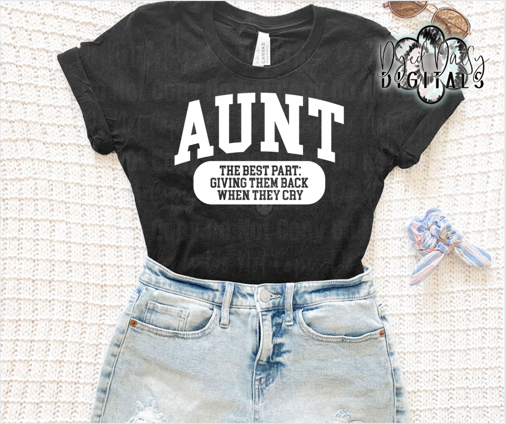 Aunt v1 Alumni Style - Both white and black included - Digital Download