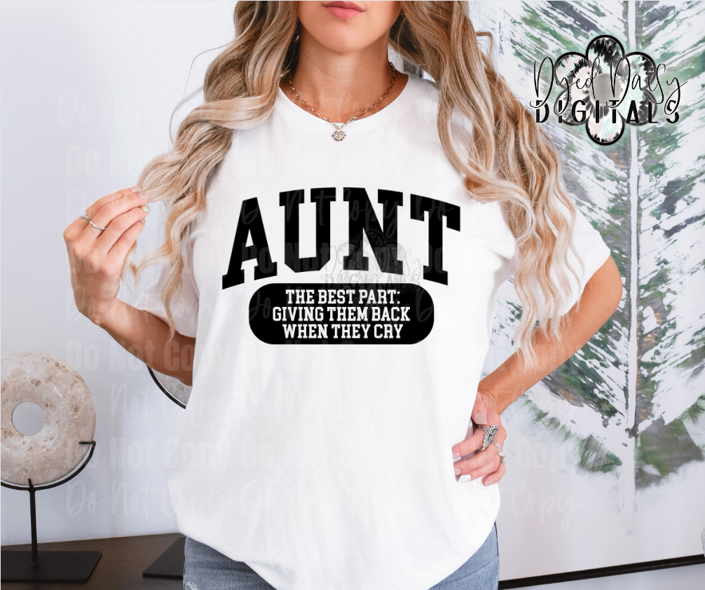 Aunt v1 Alumni Style - Both white and black included - Digital Download