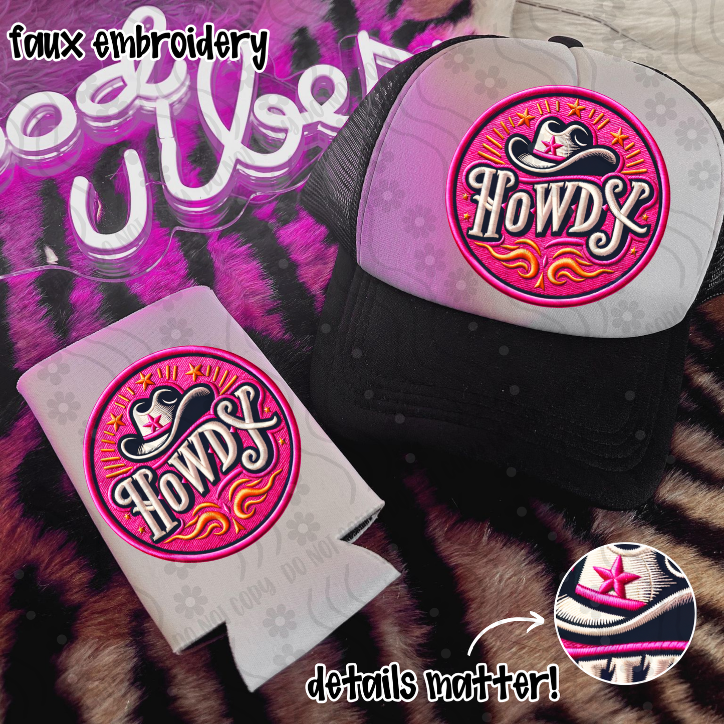 Howdy Faux Embroidery - Digital Download - July 2025