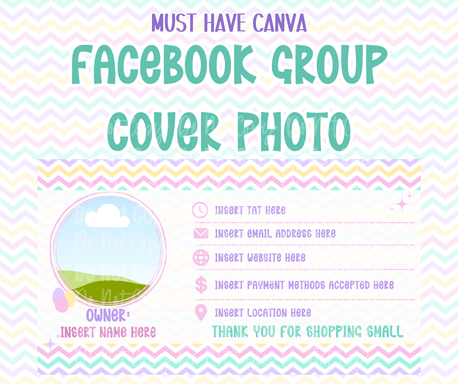 Spring/Easter Facebook Cover Photo Canva Template - MUST HAVE CANVA