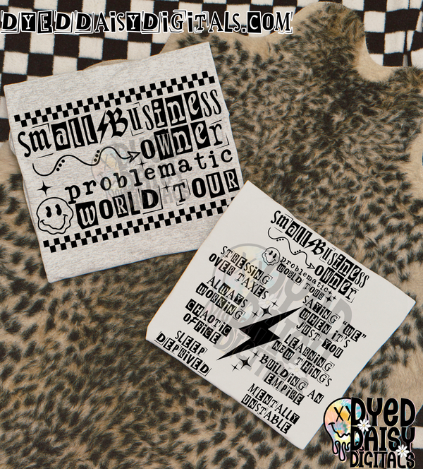 SBO Problematic World Tour front & back Digital Download Rice Design