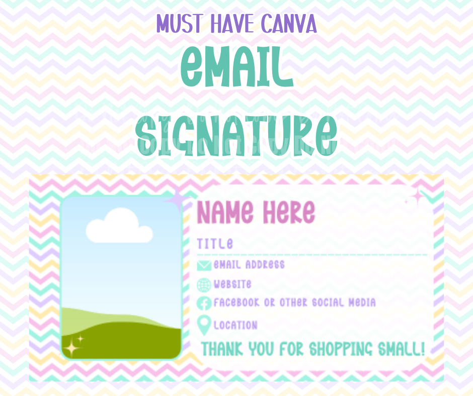 Spring/Easter Email Signature Canva Template - MUST HAVE CANVA