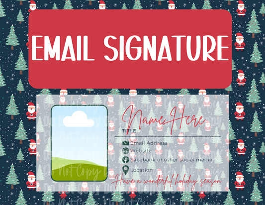 Christmas V1 Email Signature Canva Template - MUST HAVE CANVA