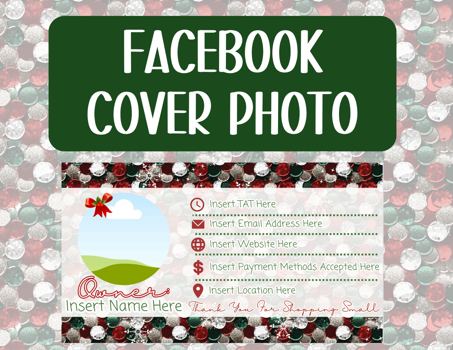 Christmas V2 Facebook Cover Photo Canva Template - MUST HAVE CANVA