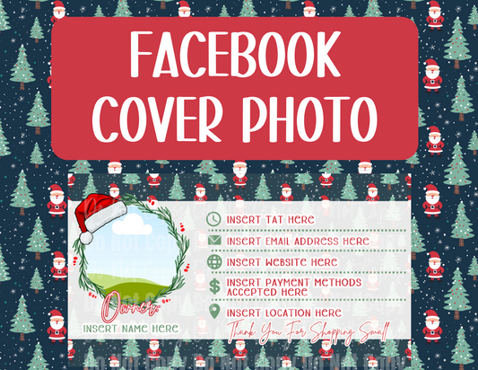 Christmas V1 Facebook Group Cover Photo Canva Template - MUST HAVE CANVA