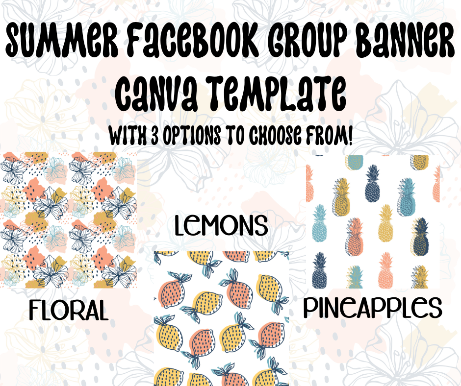 Summer Facebook cover photo Banner Template - Must have Canva! 3 Styles to choose from!