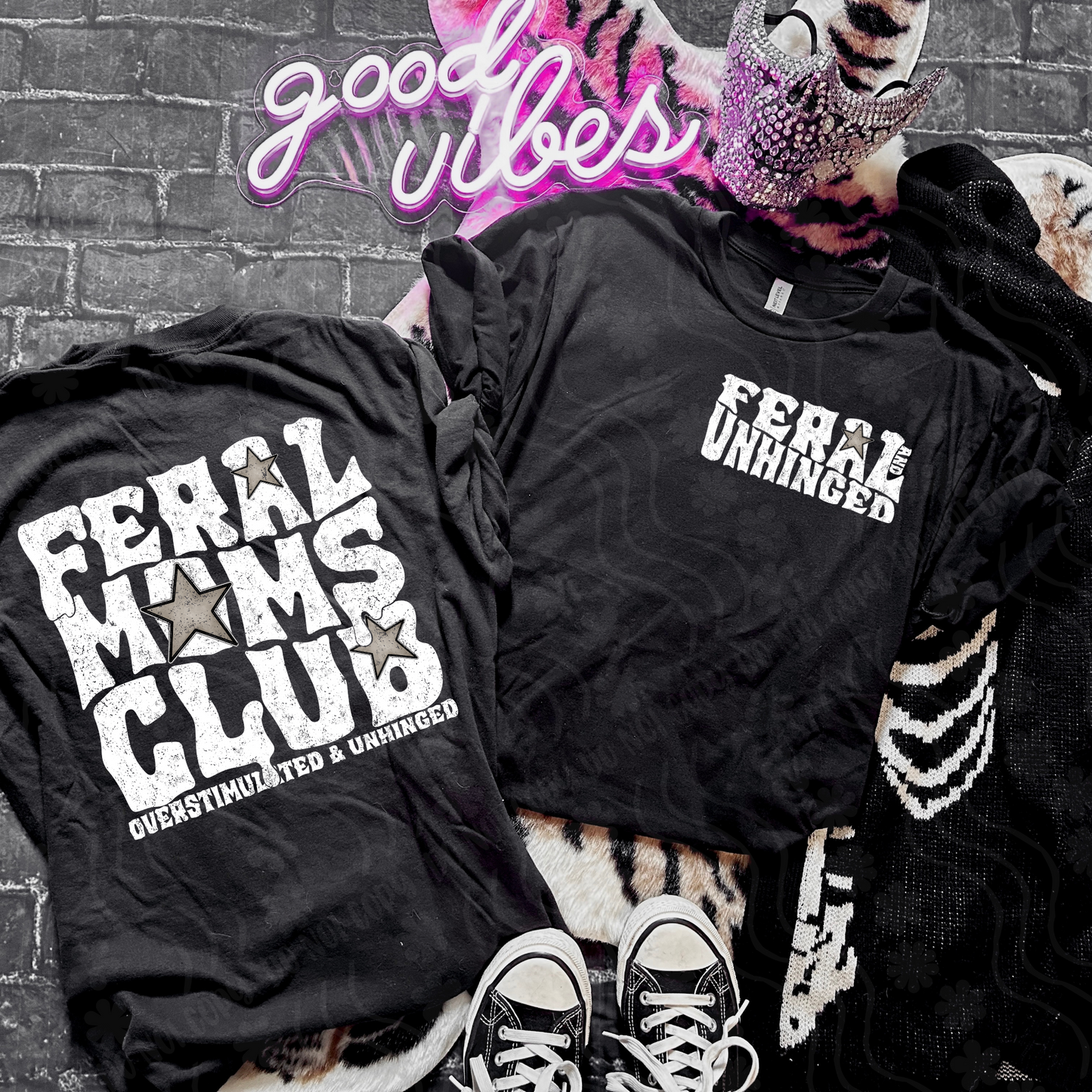 Feral Moms Club With Pocket Black + White Version Included - Digital Download - July 2025