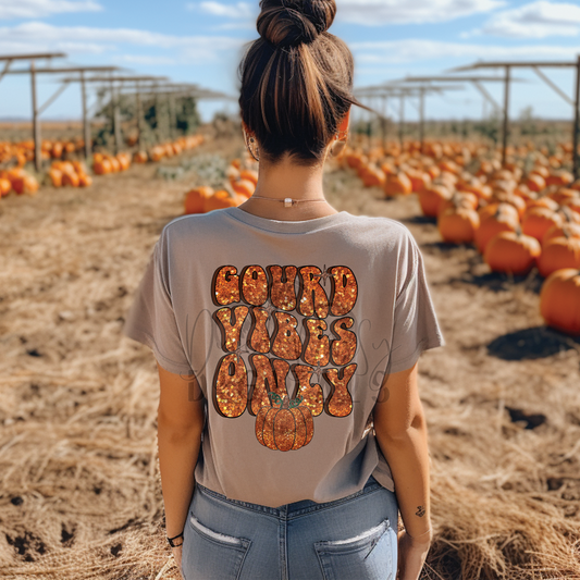 Gourd Vibes Only - Faux Sequin - Front and Back design included- Digital Download