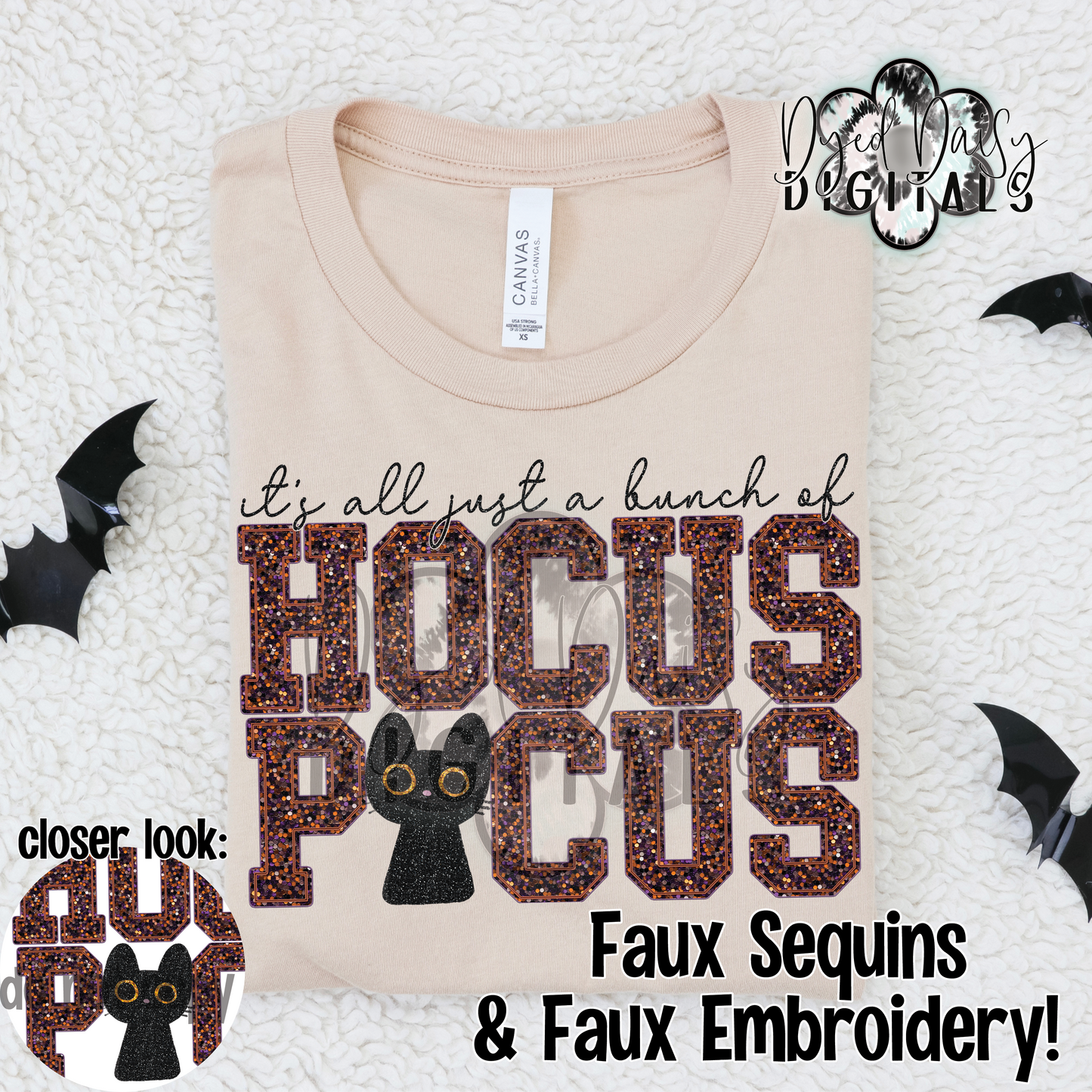 It's a Bunch of Pocus - Faux Sequin and Faux Embroidery Digital Download