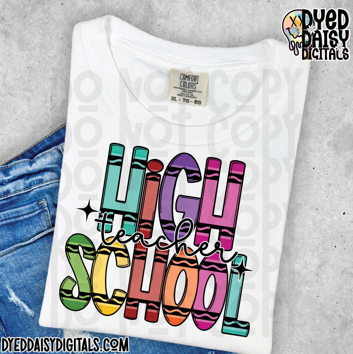 Crayon High School Teacher - Digital Download