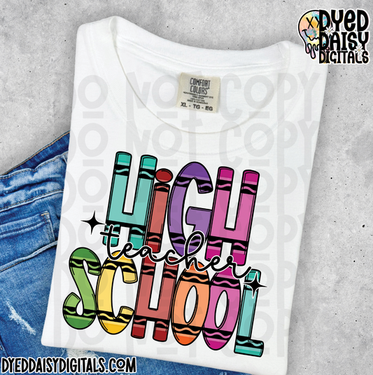 Crayon High School Teacher - Digital Download