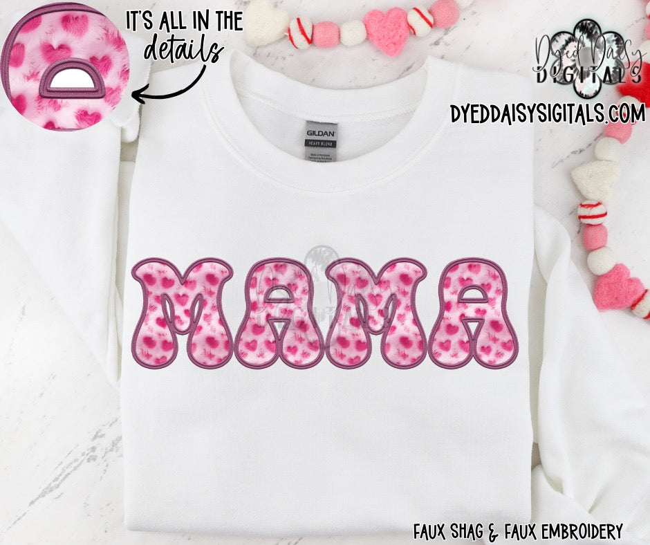 Mama Faux Embroidery & Faux Shag Digital Download