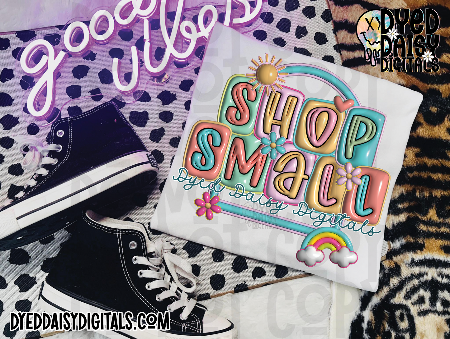 Shop Small - Faux Puff Inflated CUSTOM Digital Download - Also available in DTF