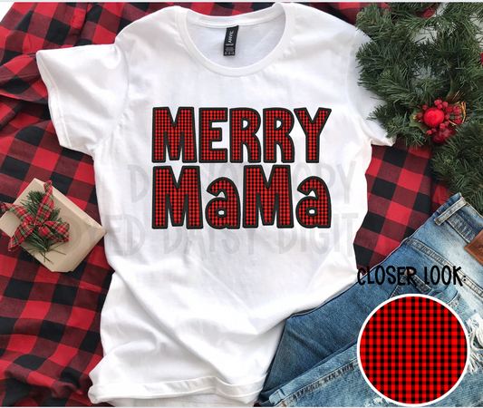 Merry Mama Faux Embroidery Digital Download