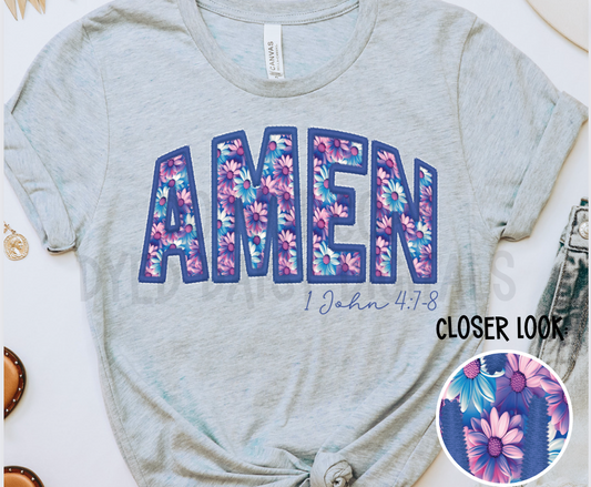 Amen Arch with Verse & Without Faux Embroidery Digital Download