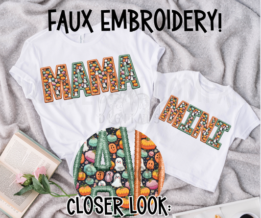 Cutest Ghost Faux Embroidery MAMA-  Digital Download