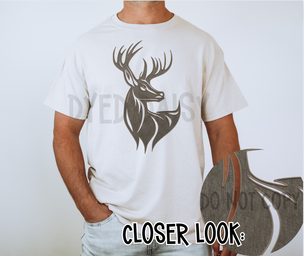 Deer Faux Embroidery Digital Download