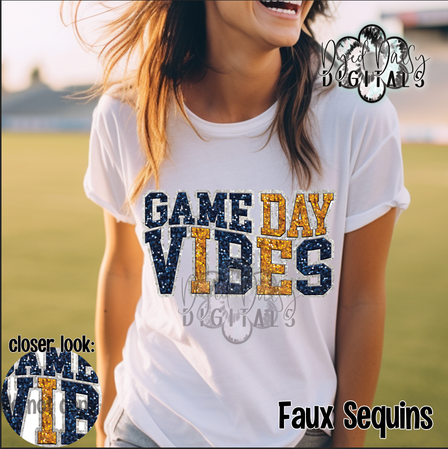 Game Day Vibes Wavy Faux Sequin Digital Download