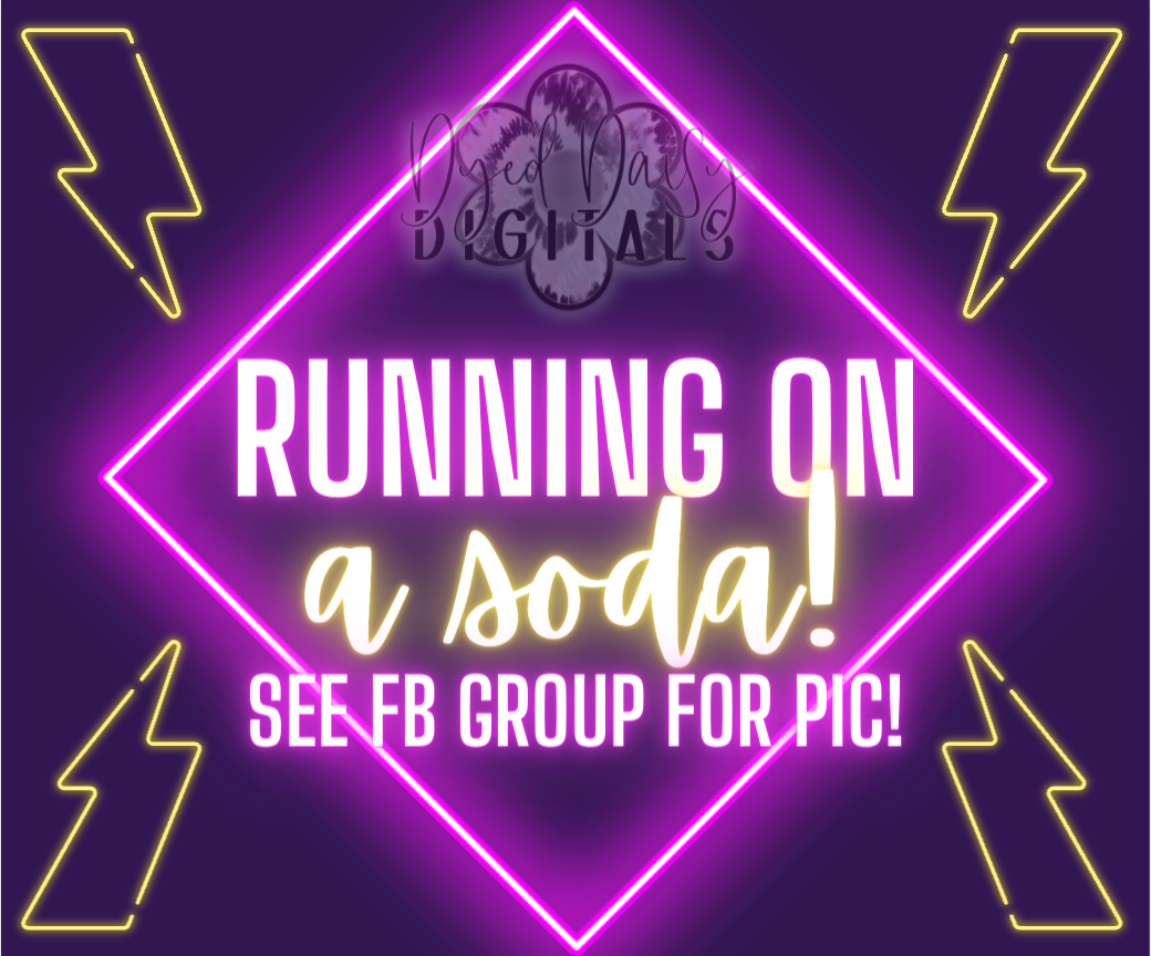 Running on [a soda] and Anxiety Faux Sequin Digital Download