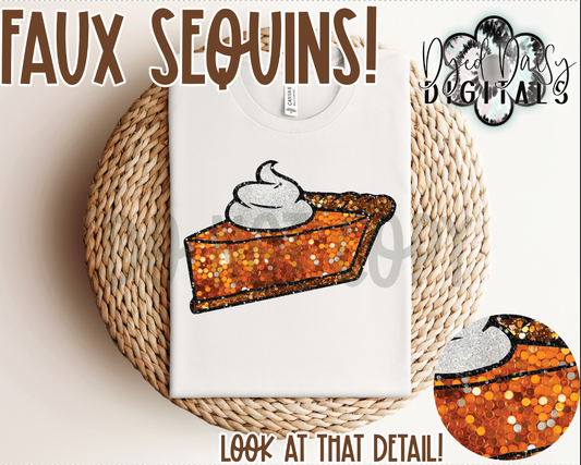 Pumpkin Pie Faux Sequins Digital Download