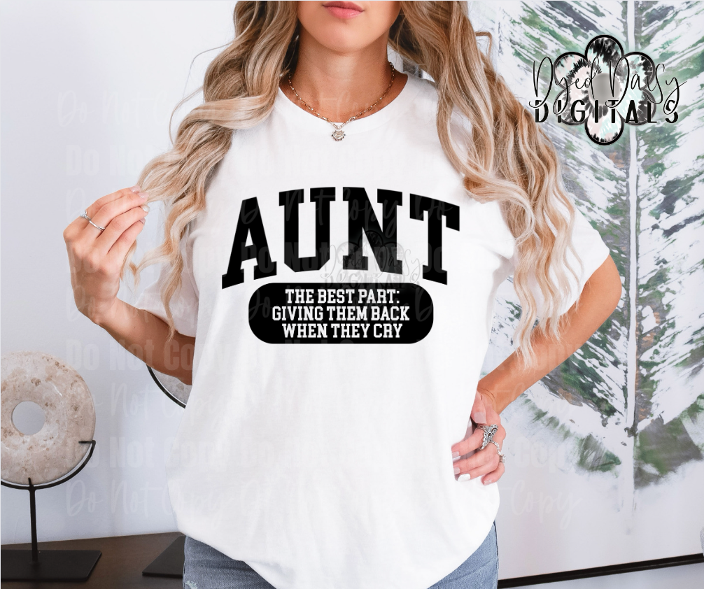 Aunt v1 Alumni Style - Both white and black included -  Digital Download