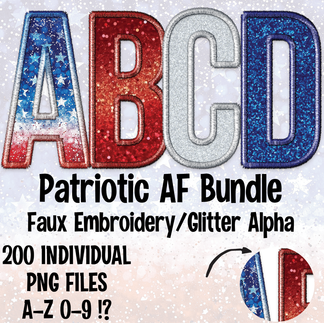 Patriotic AF BUNDLE - 4 Alphas! - Digital Download