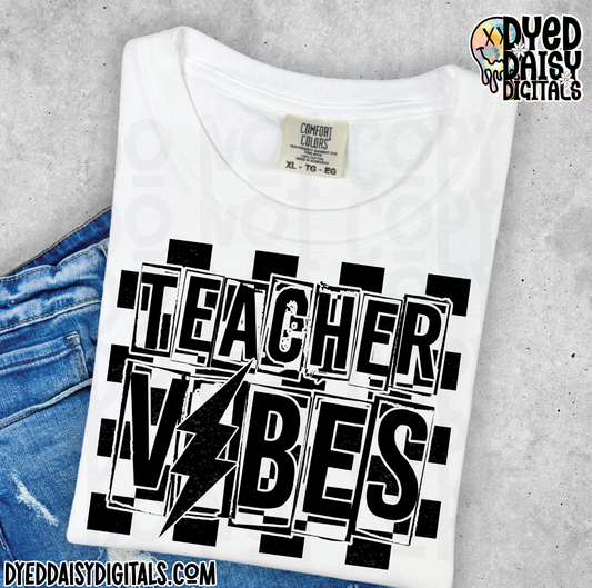 Teacher Vibes Checks   - Digital Download