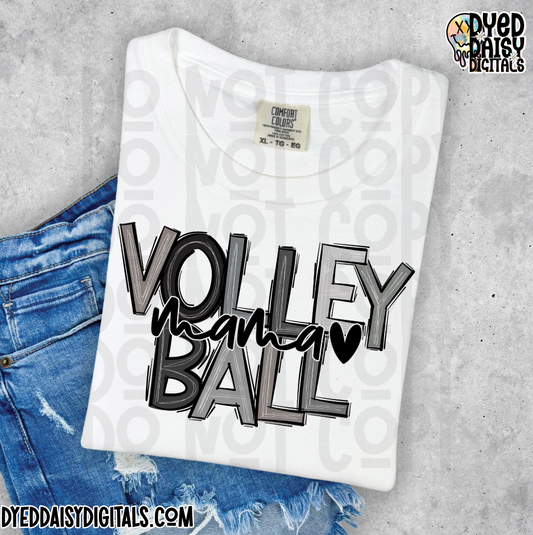 Grey Volleyball Mama - Digital Download