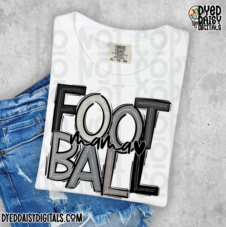 Grey Football Mama - Digital Download