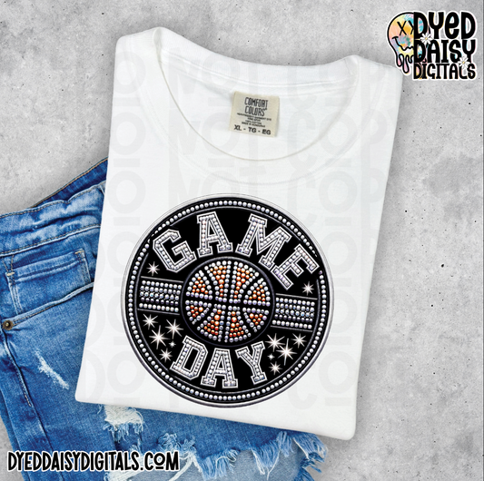 Basketball Game Day - Faux Rhinestone Digital Download