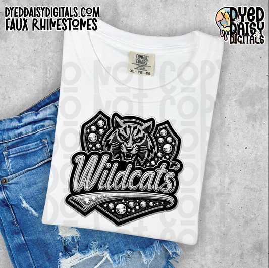 Mascot Wildcats - Faux Rhinestone Digital Download