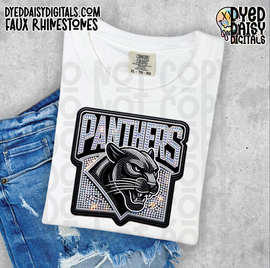 Mascot Panthers - Faux Rhinestone Digital Download