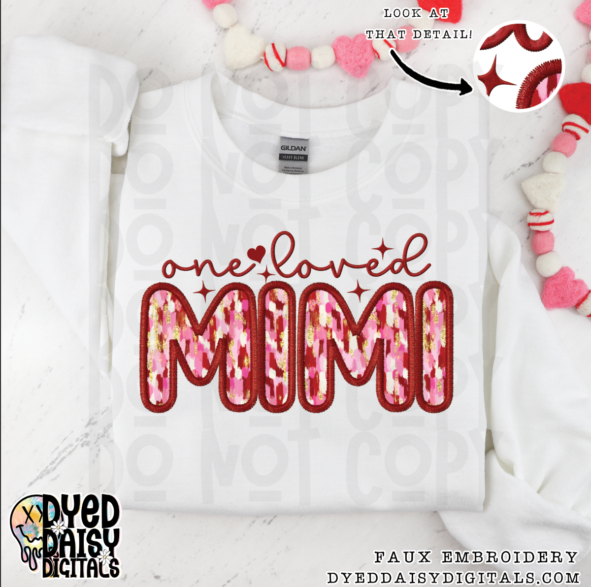 One Loved Mimi Faux Embroidery - Digital Download