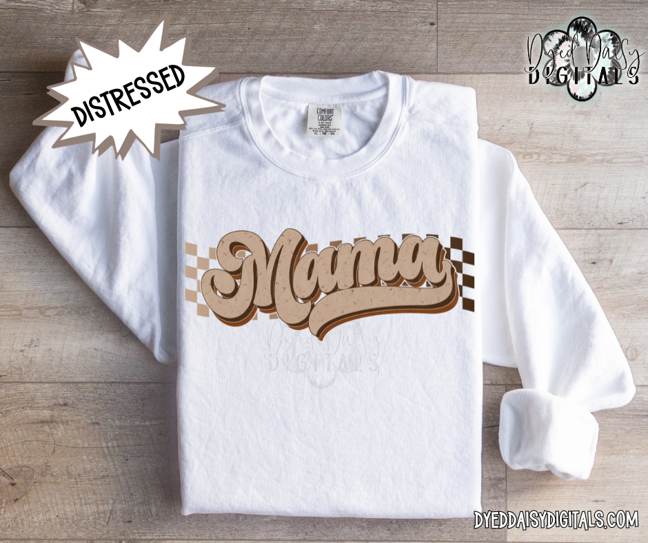 Distressed Vintage Mama Checker Digital Download