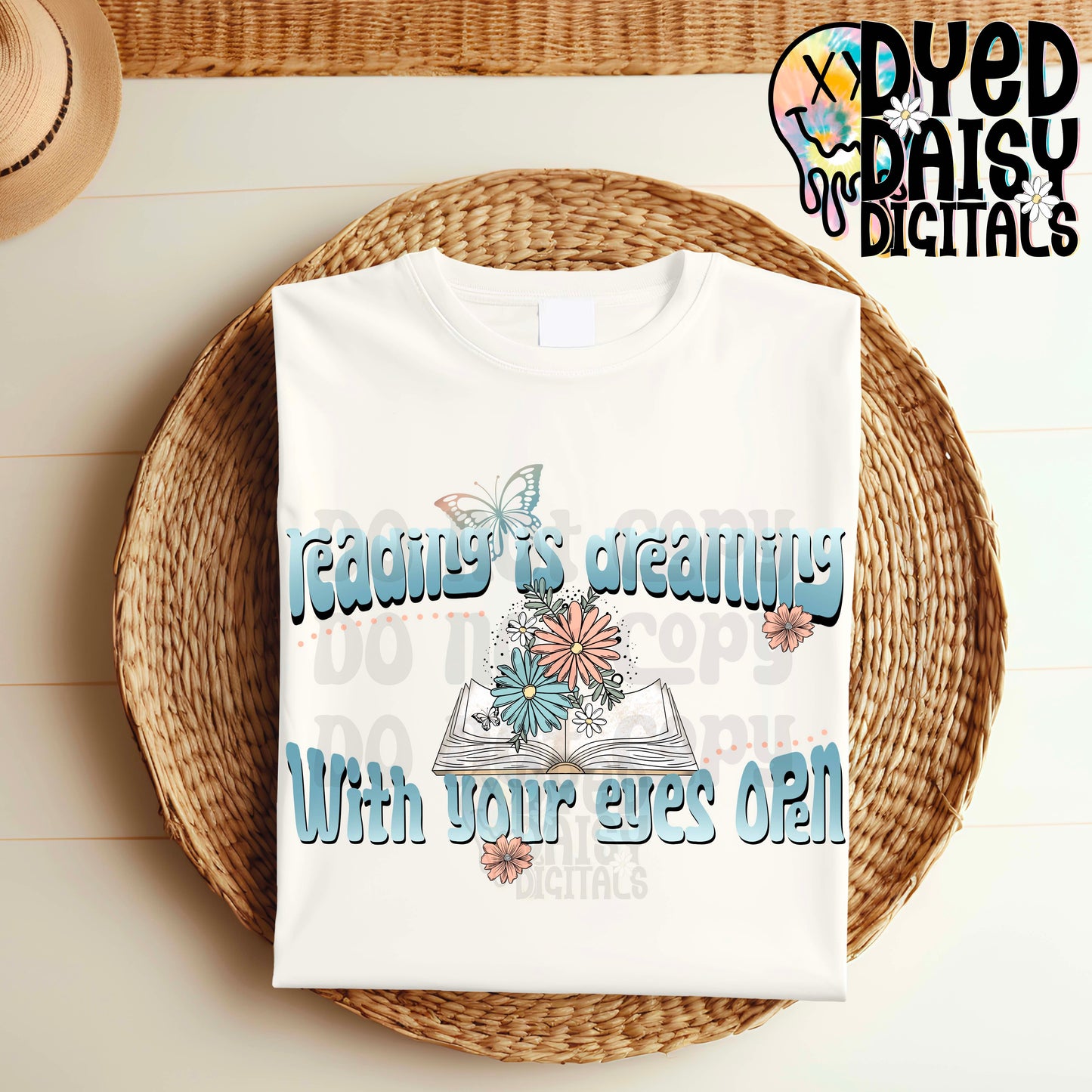 Reading is Dreaming Seamless and Tee Bundle - Digital Download