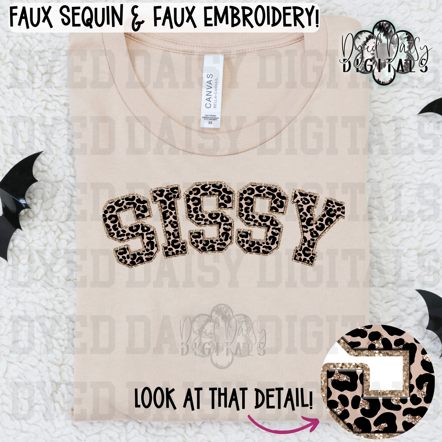 Sparkly Leopard Sissy Faux Sequin-   Digital Download