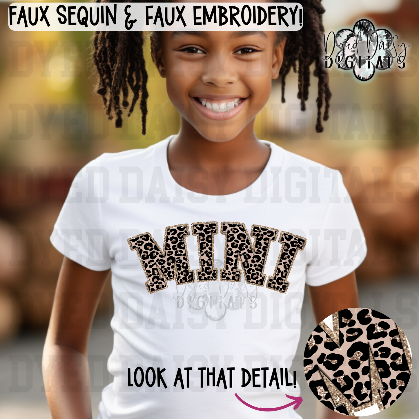 Sparkly Leopard Mini 2 Files Faux Sequins -   Digital Download