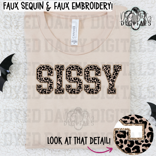 Sparkly Leopard Sissy Faux Sequin-   Digital Download