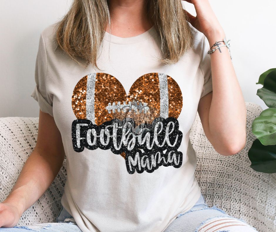 Heart Football Mama -  Digital Download