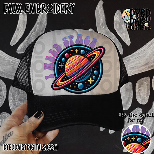 I Need Space Faux Embroidery Patch - Digital Download