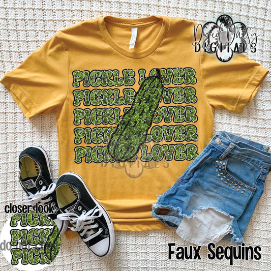 Pickle Lover Faux Sequin Digital Download