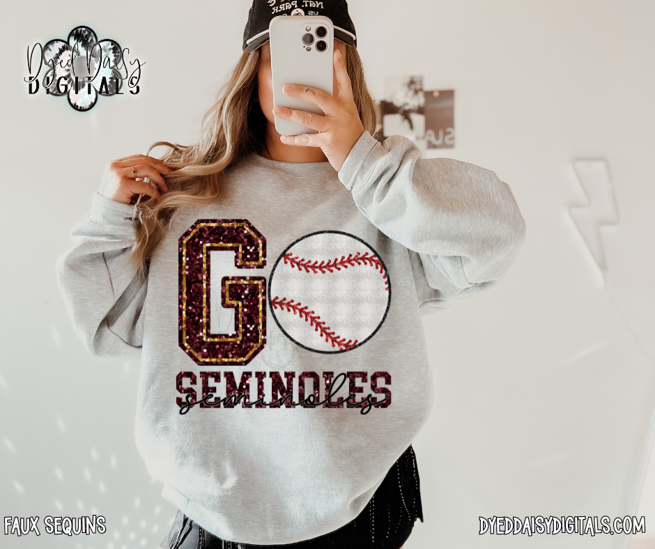 Faux Sequin GO SPORTS TEAM CUSTOM Digital Download