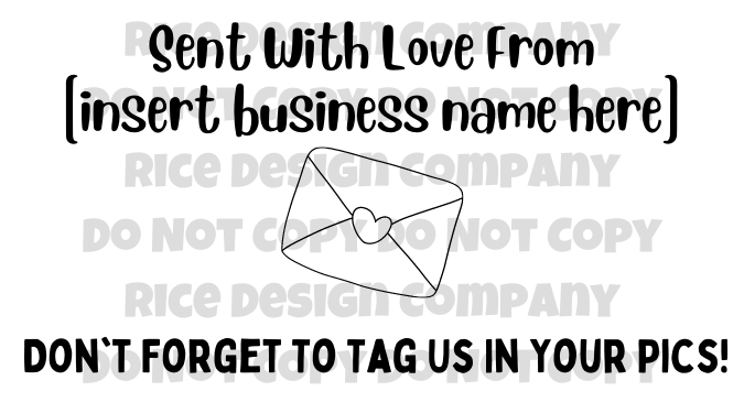 Sent With Love - Custom Thermal Packaging Stickers - 100 for $10