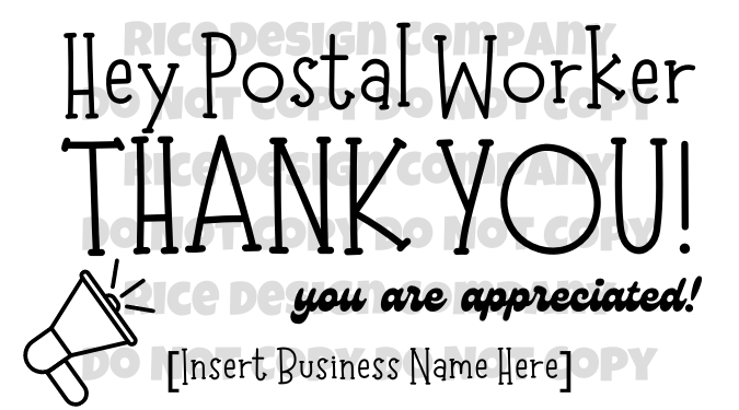 Hey Postal Worker! - Custom Thermal Packaging Stickers - 100 for $10