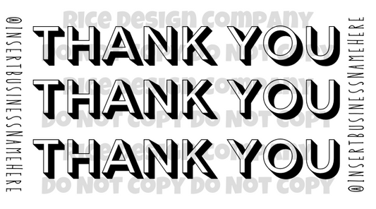 Thank You! - Custom Thermal Packaging Stickers - 100 for $10